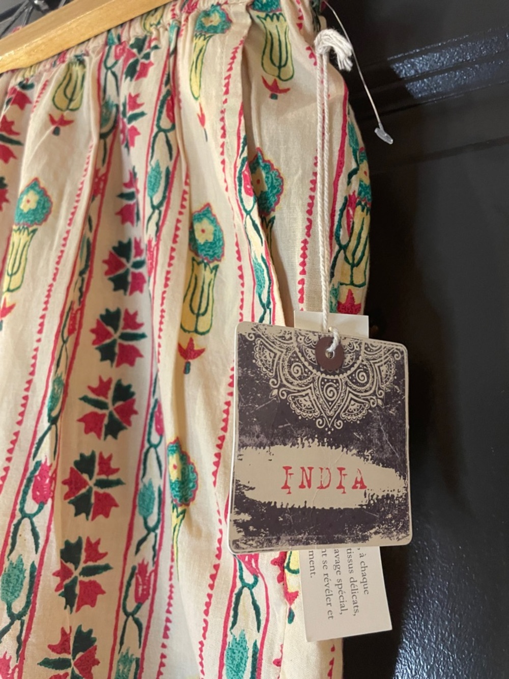 Haute Hippie Cream Bold print draw string pant cotton beach resort boho festival - Picture 5 of 5